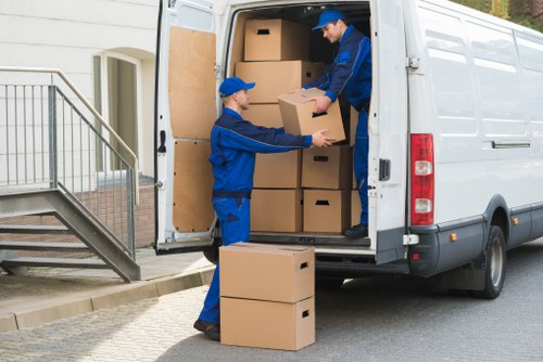 Loaded moving truck ready for local removals in Dulwich