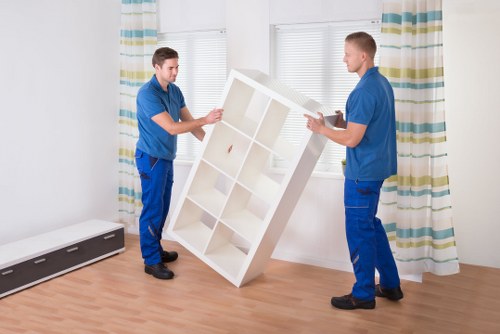 Moving boxes and household items from a Dulwich flat