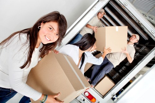 Careful furniture loading into a removal van in Dulwich