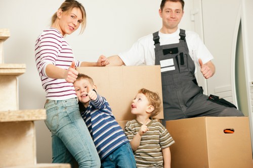 Unpacking boxes in a Dulwich property after moving day
